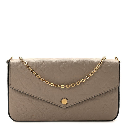 Louis Vuitton Empreinte Pochette Felicie Chain Wallet Tourterelle 1 of 11