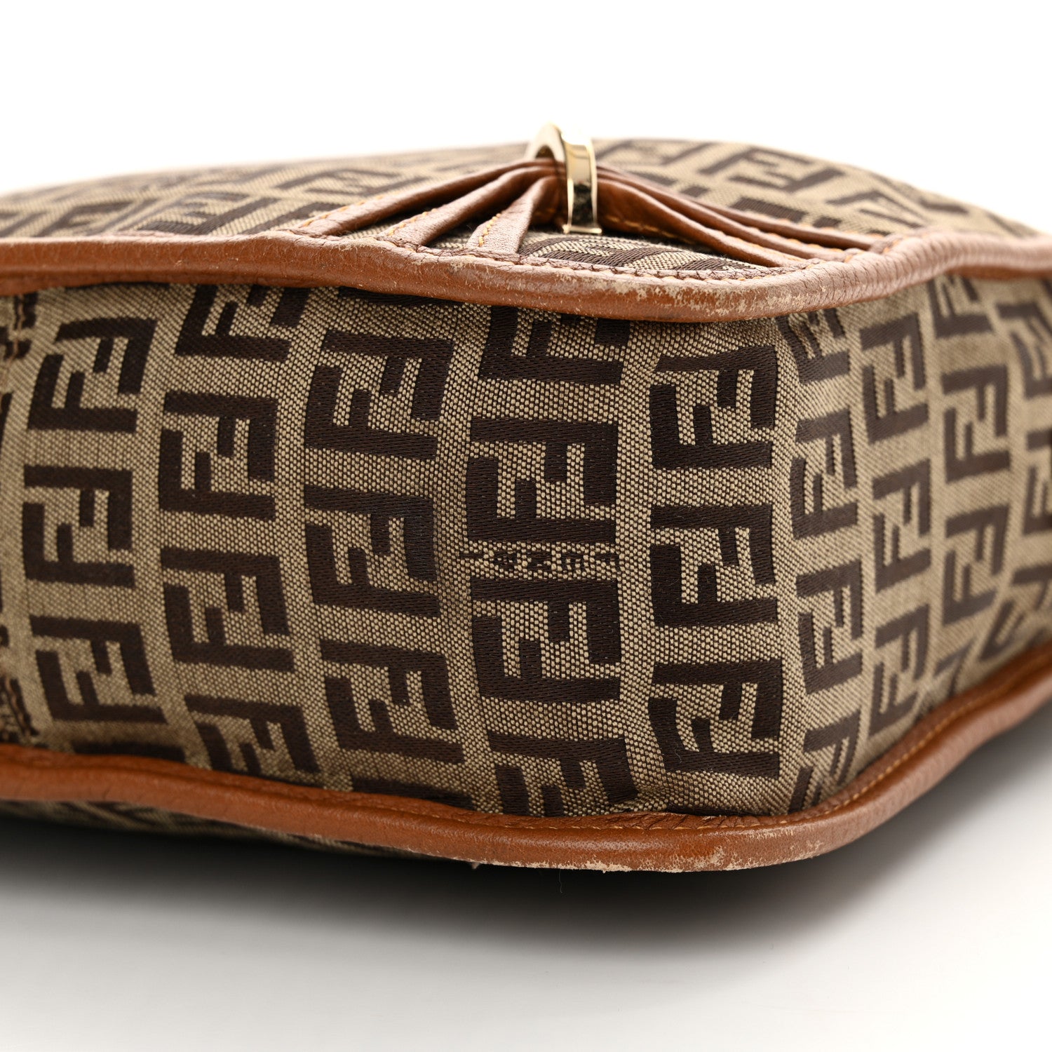 Fendi Zucchino Crossbody Messenger Panna Cuoio 9 of 16