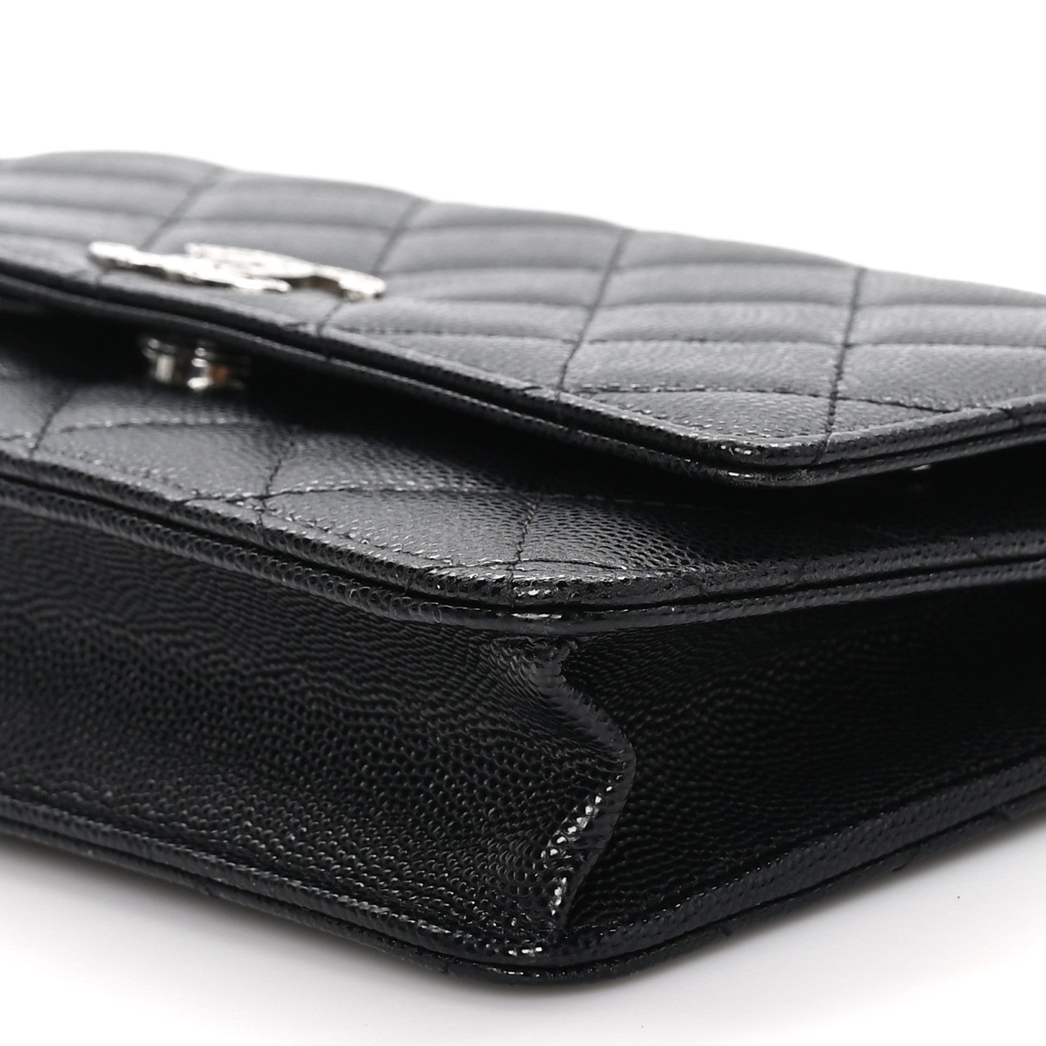 Chanel Caviar Quilted CC Logo Wallet on Chain WOC Black 11 of 11