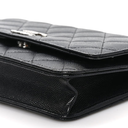 Chanel Caviar Quilted CC Logo Wallet on Chain WOC Black 11 of 11