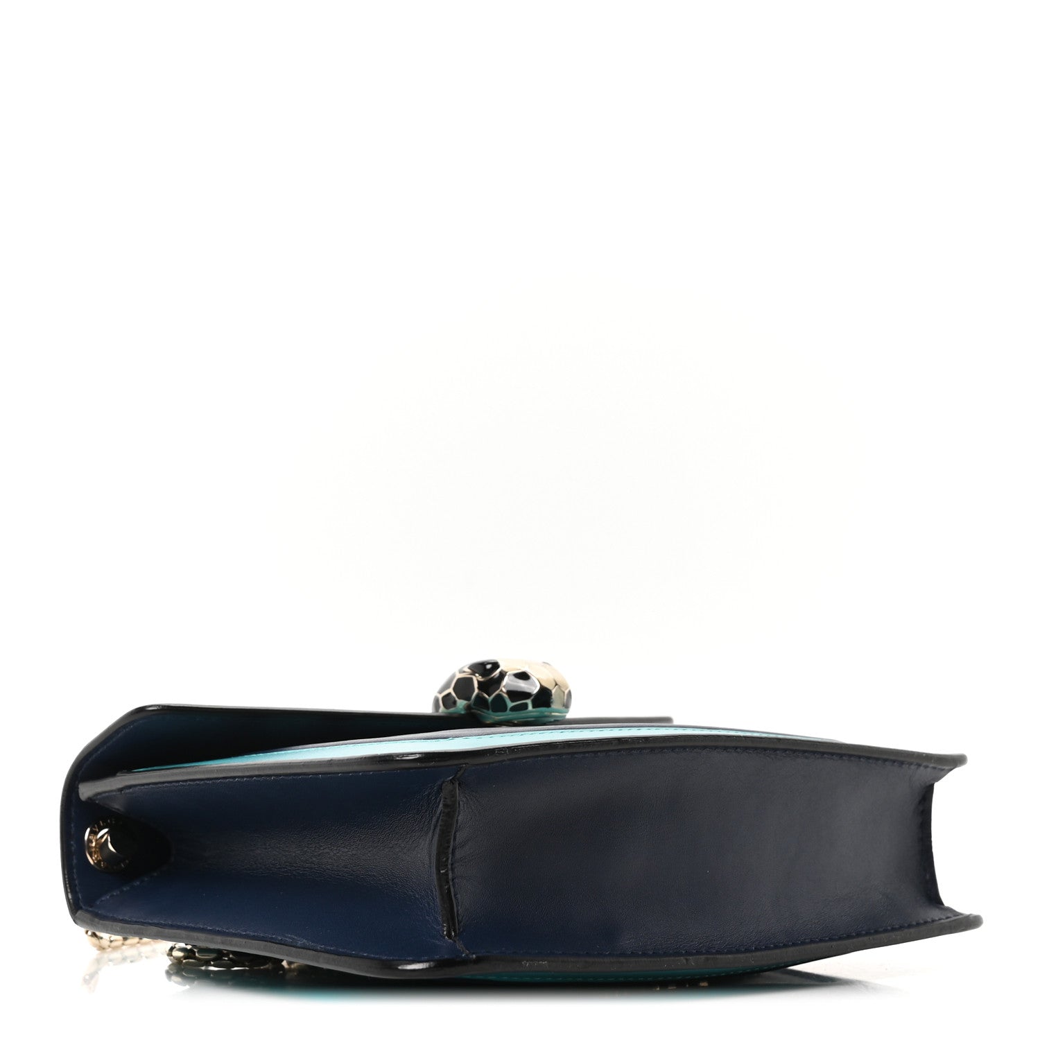 Bulgari Calfskin Serpenti Forever Snake Strap Crossbody Bag Aquarelle Turquoise 8 of 10