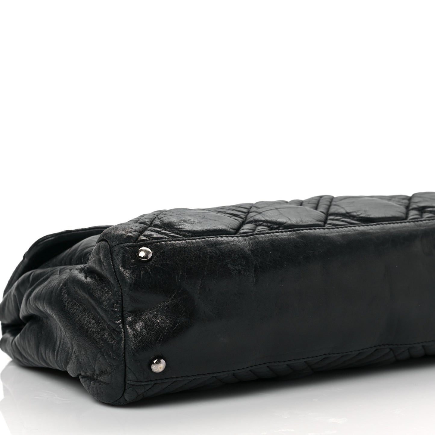Lambskin In and Out XL Maxi Flap Black