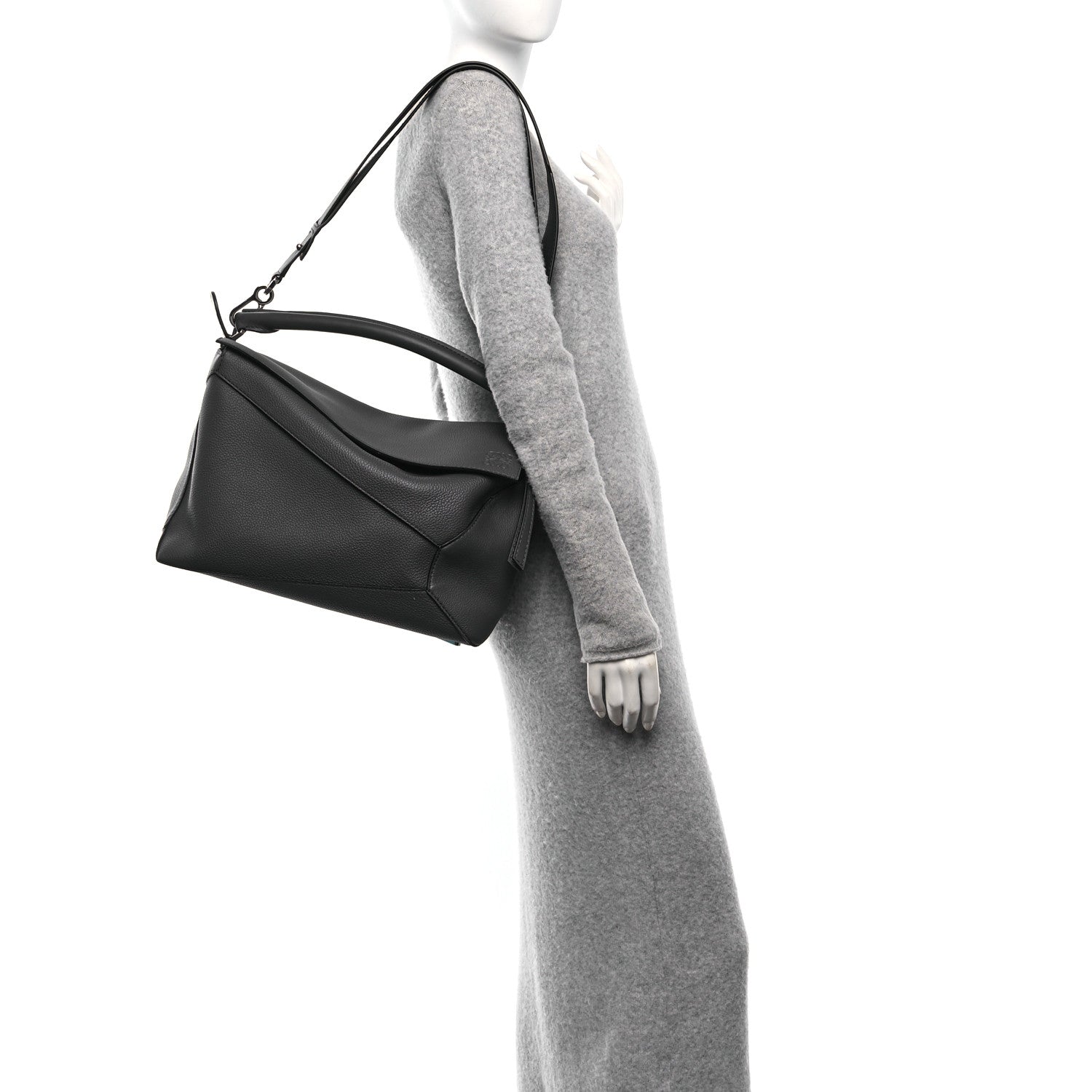 Loewe Calfskin Large Puzzle Edge Bag Dark Grey 2 of 9