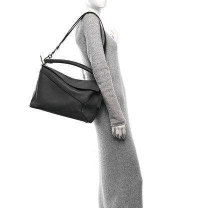 Loewe Calfskin Large Puzzle Edge Bag Dark Grey 2 of 9