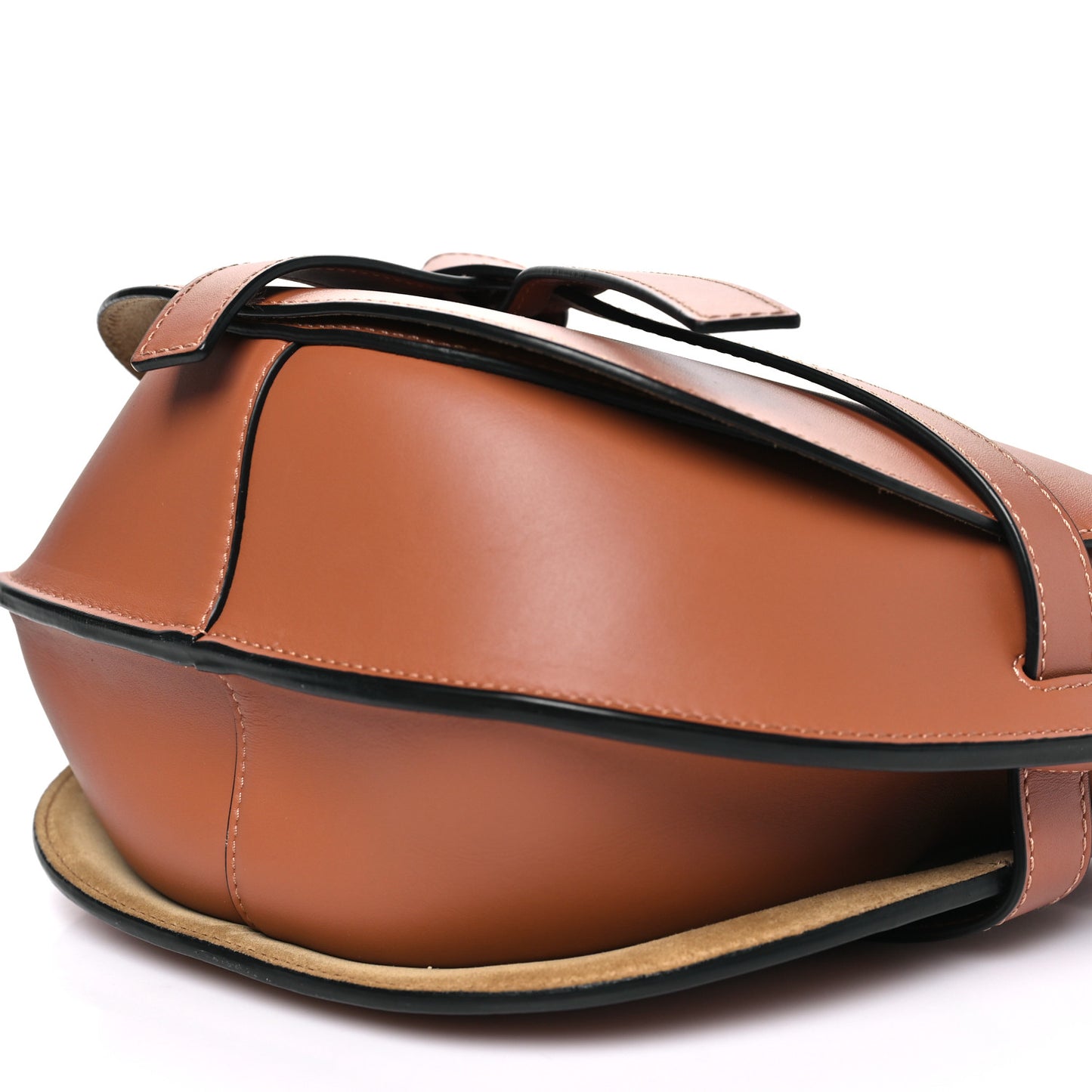 Calfskin Jacquard Small Gate Dual Bag Tan