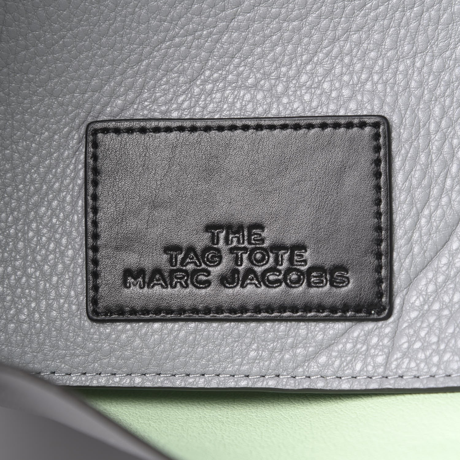 Marc Jacobs Grained Calfskin The Tag Tote Grey 5 of 12