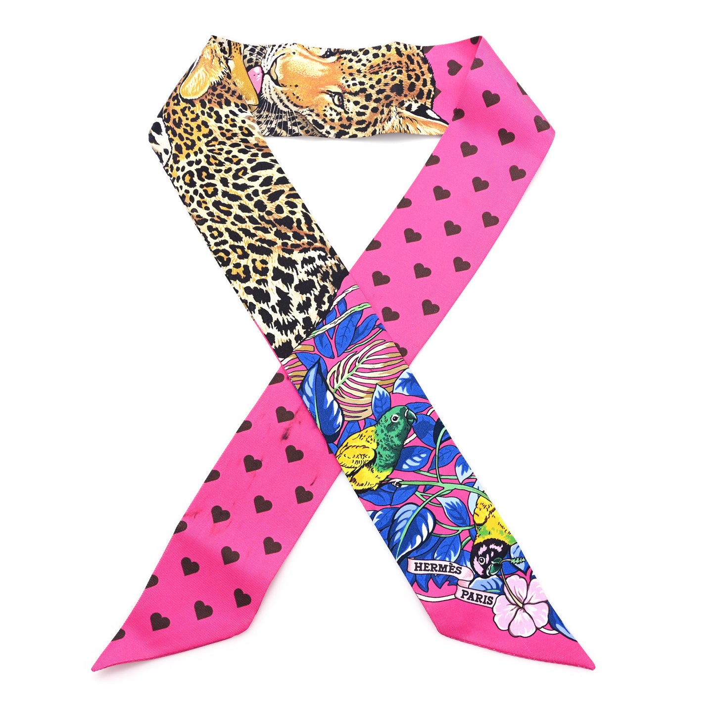 Silk Jungle Love Love Twilly Rose Vif Bleu Roy