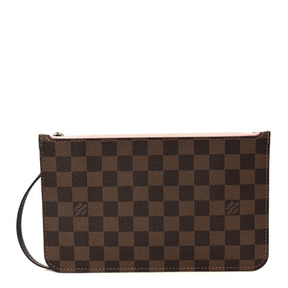 Louis Vuitton Damier Ebene Neverfull MM GM Pochette Rose Ballerine 1 of 7