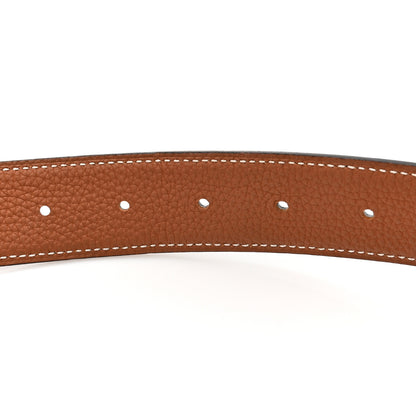 Hermes Box Togo 32mm Martelee H Belt 80 32 Black Gold 3 of 5