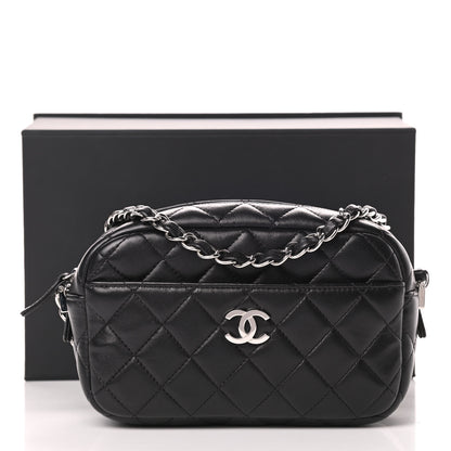 Chanel Lambskin Quilted Small Timeless Camera Case Black 11 of 11