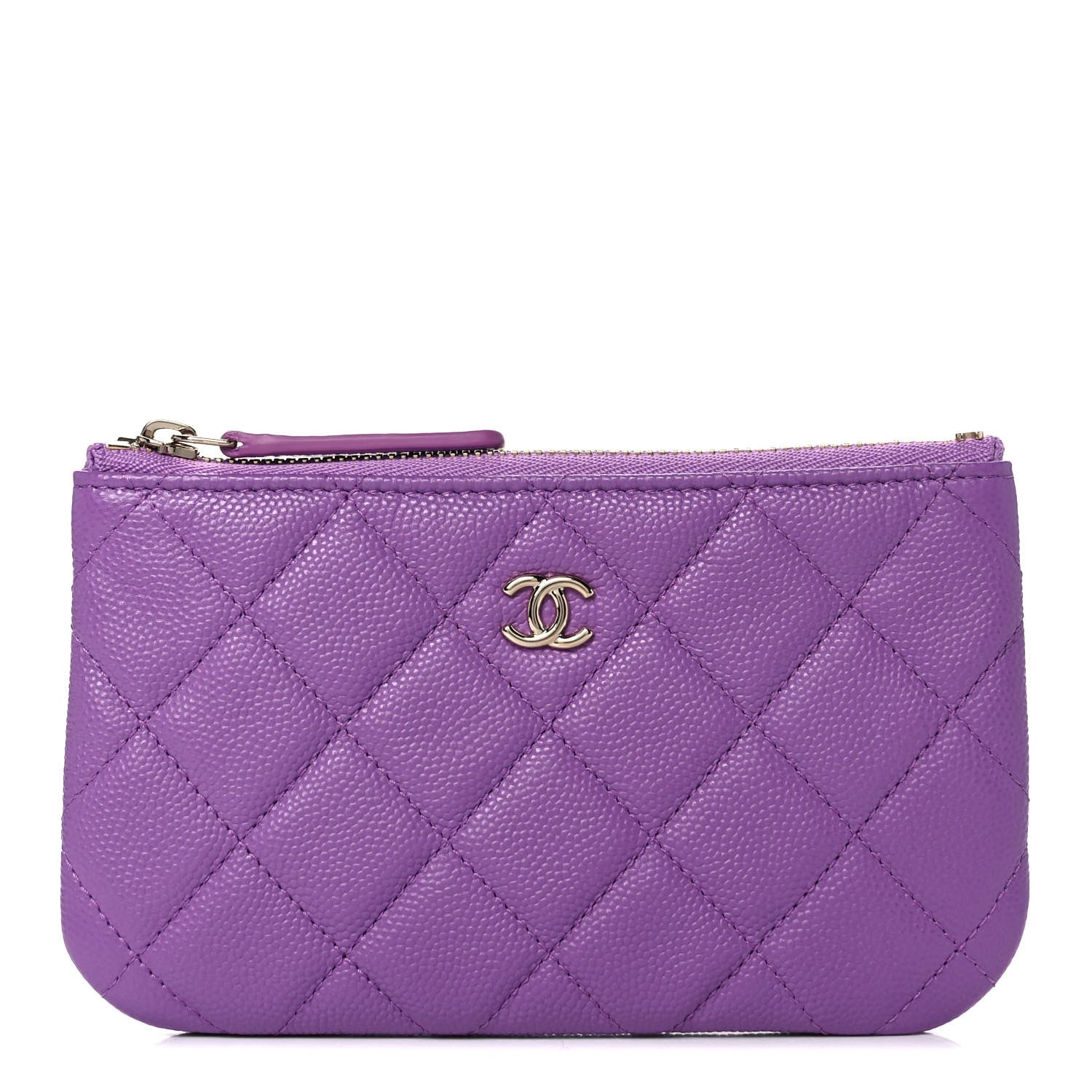 Chanel Caviar Quilted Small Pouch Purple 1 of 11