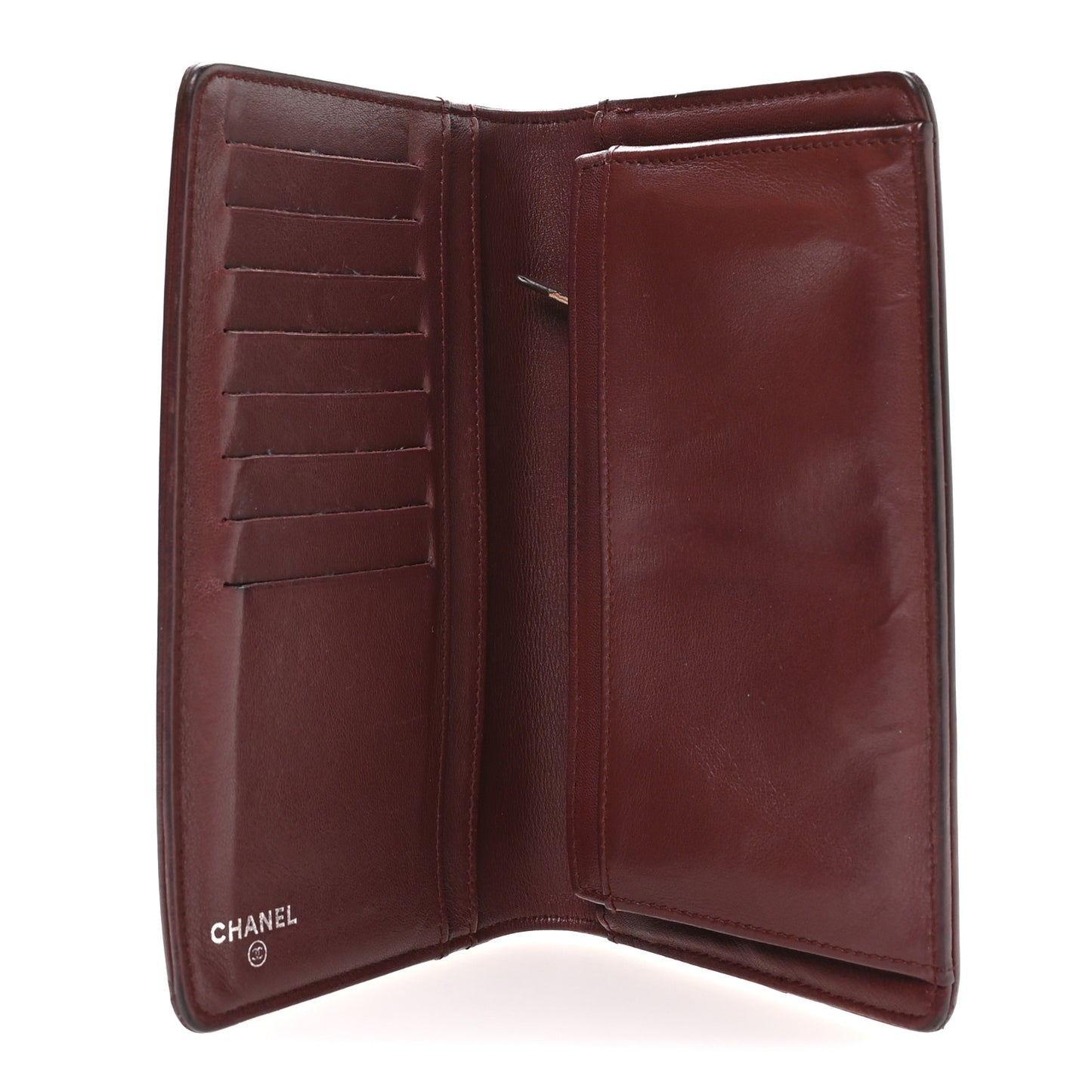 Goatskin Diamond Embossed Yen Wallet Dark Navy Blue