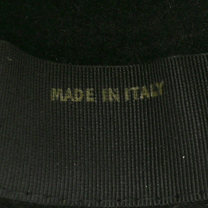 Hermes Rabbit Felt Lambskin Hat 58 Black 10 of 10