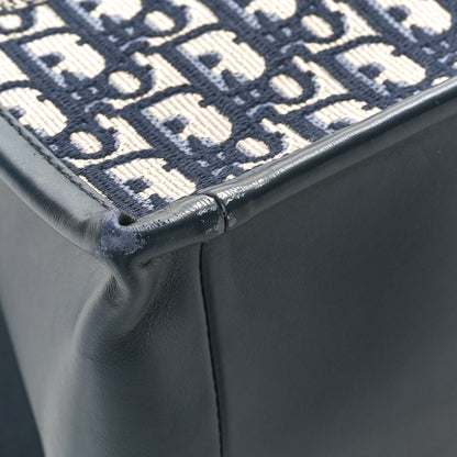 Christian Dior Oblique Calfskin Medium Book Tote With Strap Blue Multicolor 11 of 11