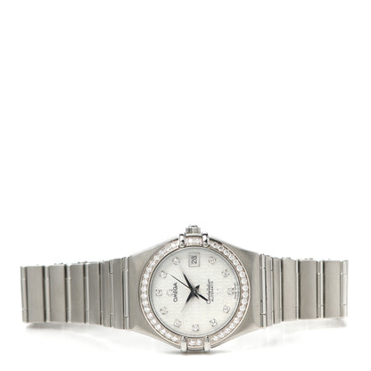 Omega Stainless Steel Diamond Bezel Mother of Pearl 25mm Constellation Quartz Watch 1498.75.00 2 of 6