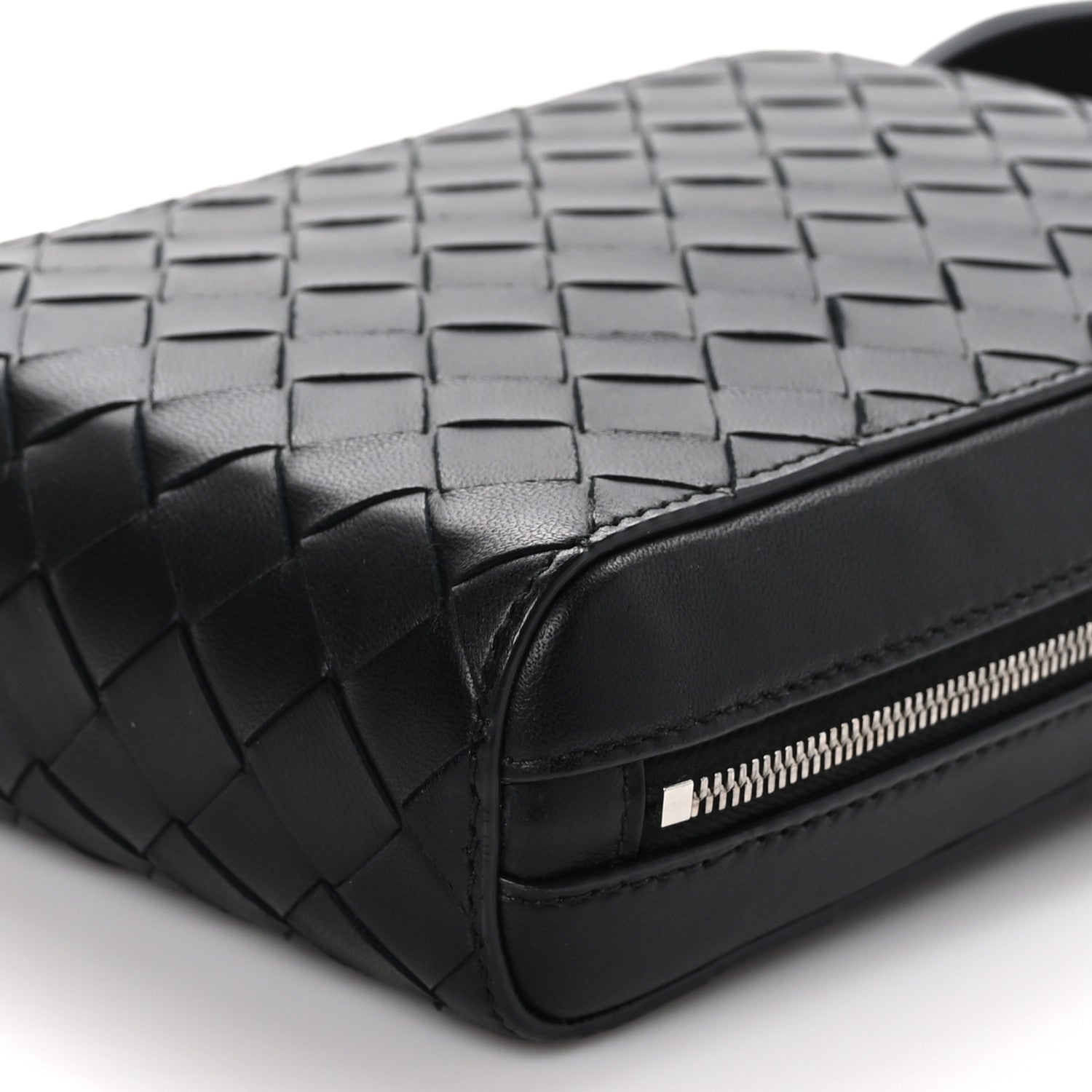Bottega Veneta Nappa Intrecciato Zip Around Crossbody Bag Black 9 of 9