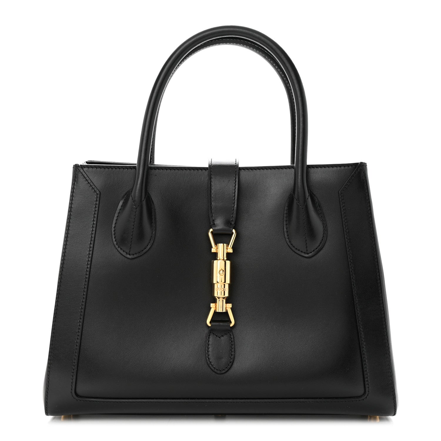 Gucci Boarded Plutone Calfskin Medium Jackie 1961 Tote Black 1 of 11