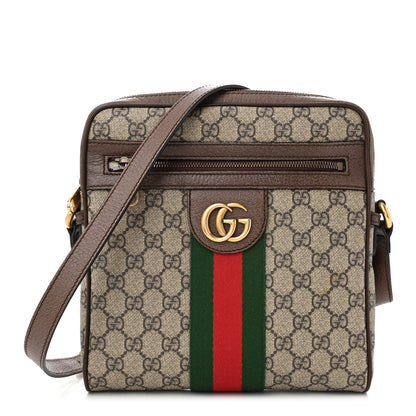 Gucci GG Supreme Monogram Web Small Ophidia Messenger Bag Brown 1 of 10