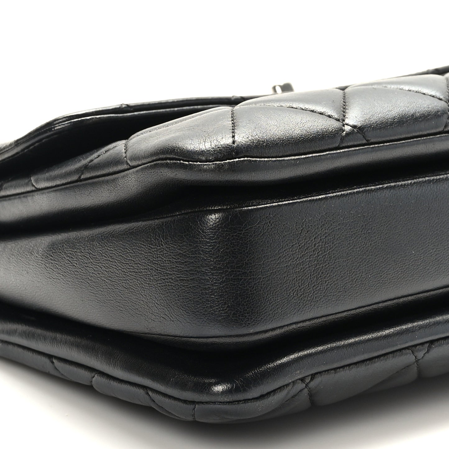 Lambskin Quilted Small Trendy CC Dual Handle Flap Bag Black