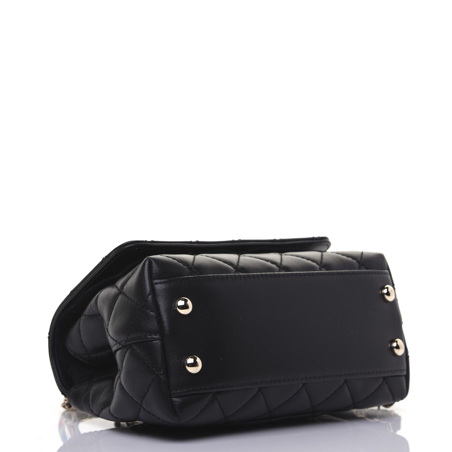 Chanel Goatskin Quilted Rainbow Extra Mini Coco Handle Flap Black 4 of 18