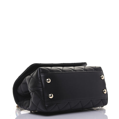 Chanel Goatskin Quilted Rainbow Extra Mini Coco Handle Flap Black 4 of 18