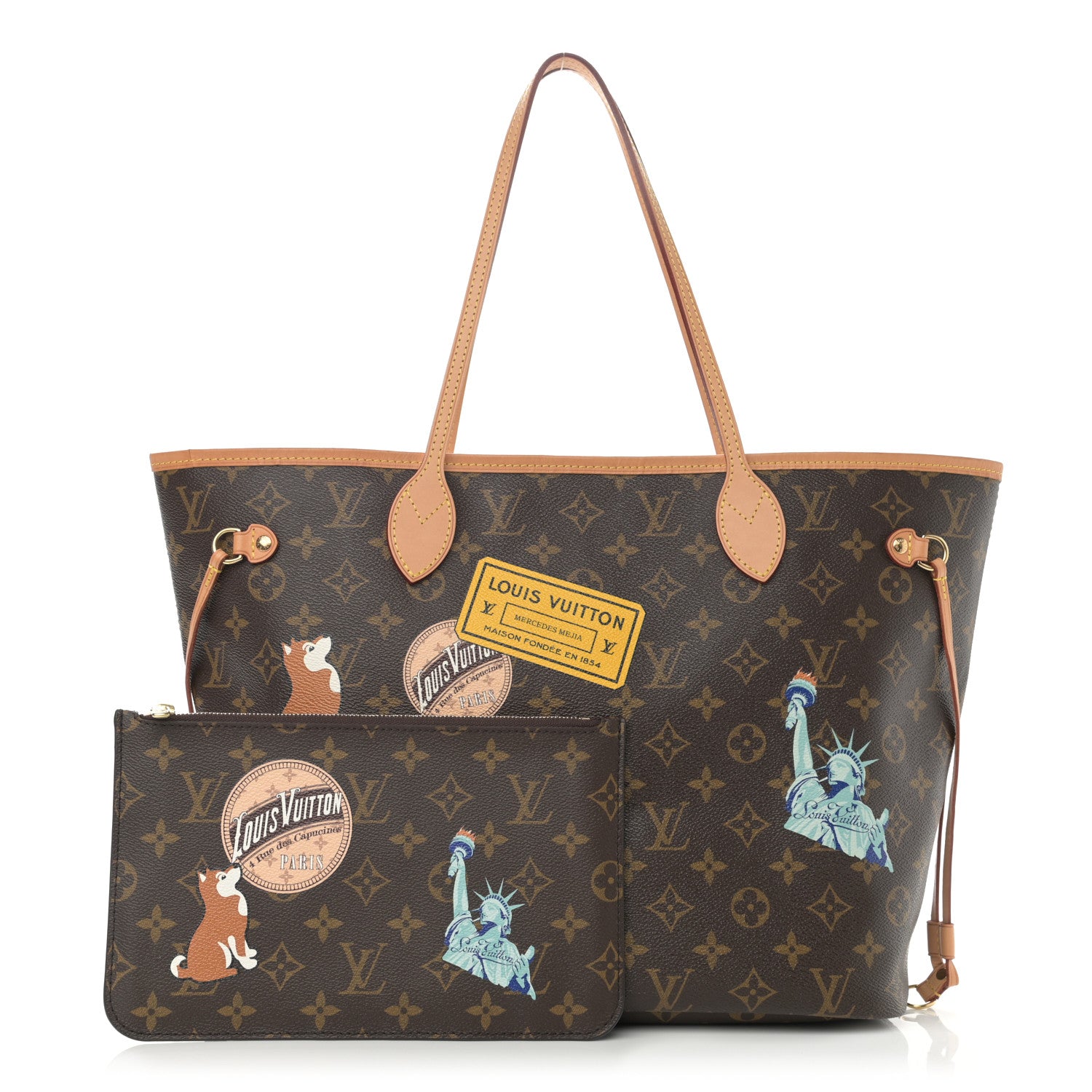 Louis Vuitton Monogram My World Tour Neverfull MM 1 of 10