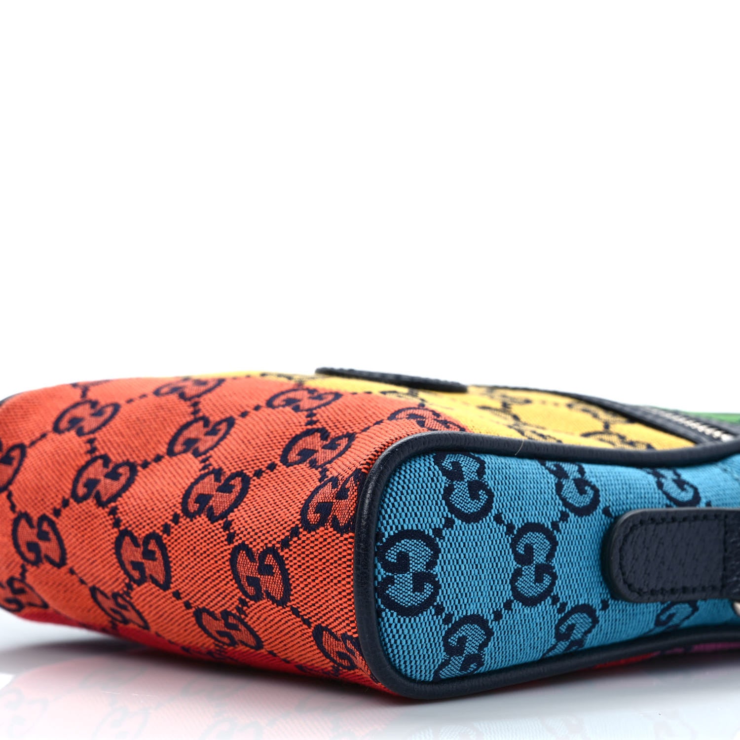 Gucci Monogram Multicolor Mini Retro Interlocking G Messenger Blue Rainbow Light Blue 6 of 9