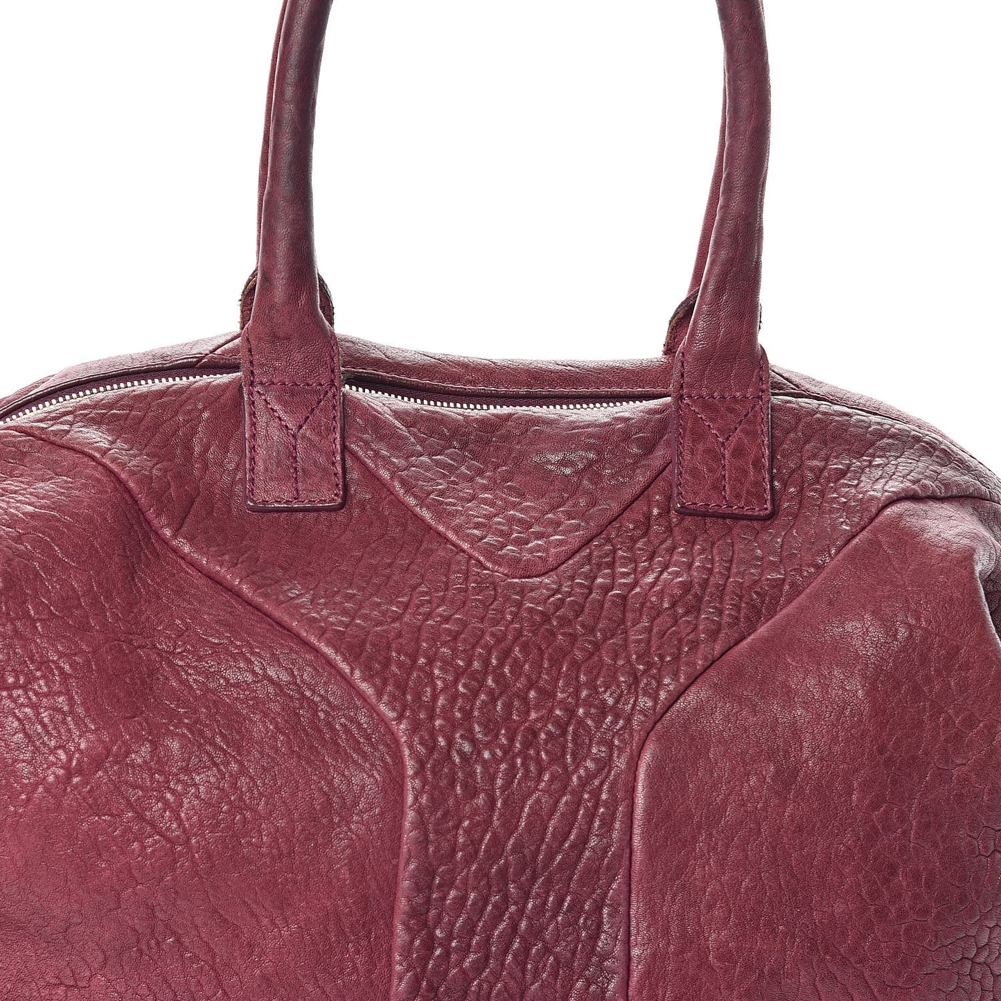 Pebbled Lambskin Medium Easy Sac Burgundy