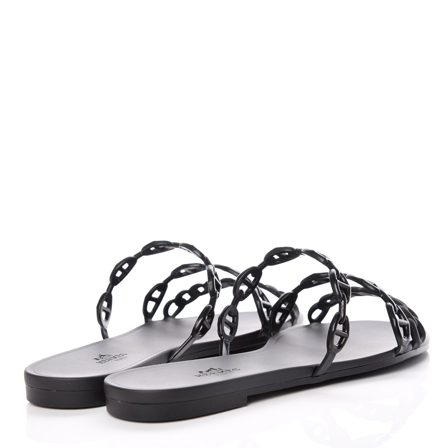 Rubber Chaine d'Ancre Rivage Sandals 38 Black