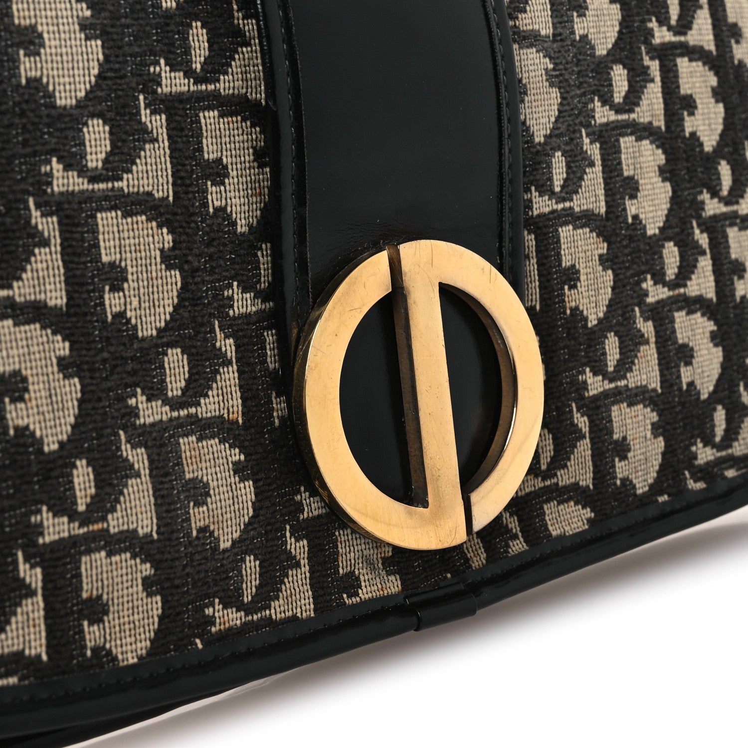 Christian Dior Monogram Flap Clutch Beige Black 11 of 13