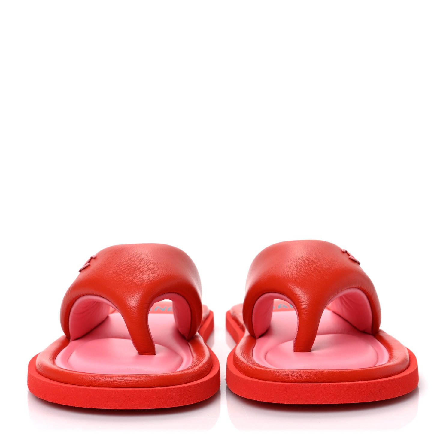 Lambskin Padded Pool Thong Sandals 38 Light 38 Red Pink