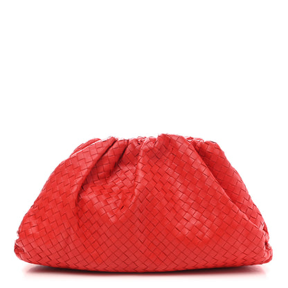 Bottega Veneta Nappa Maxi Intrecciato The Pouch Oversized Clutch Bright Red 1 of 12