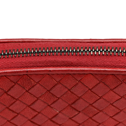 Bottega Veneta Nappa Intrecciato Zip Around Wallet Red 8 of 10