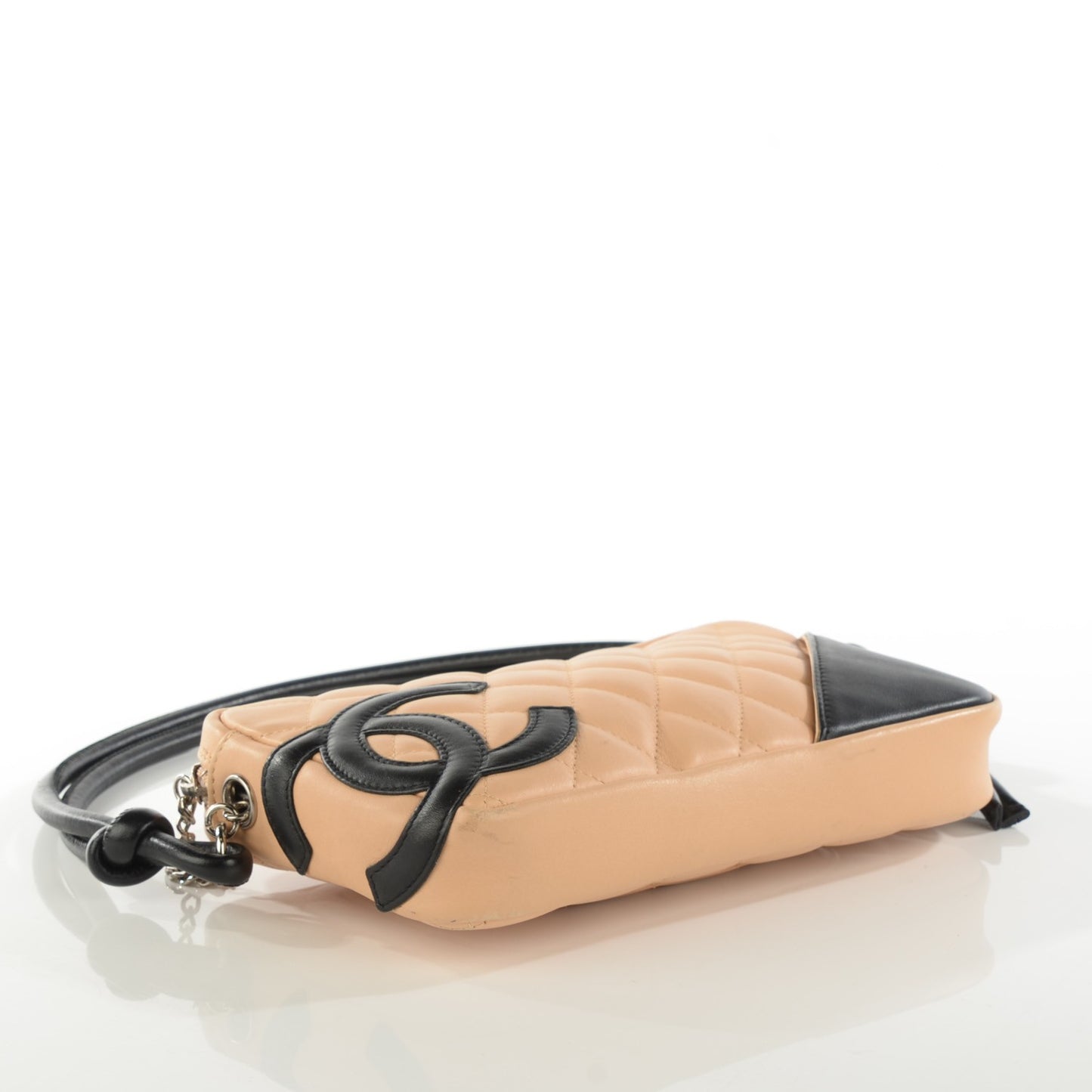 Calfskin Quilted Cambon Pochette Beige