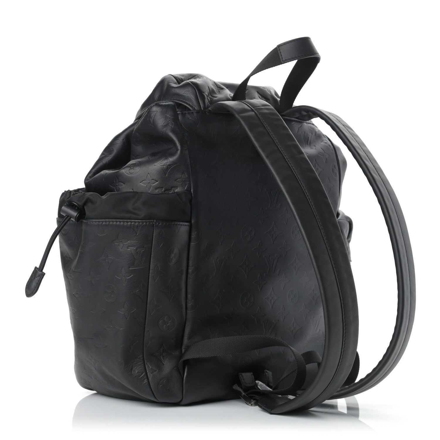 Louis Vuitton Calfskin Monogram Shadow Discovery Backpack Black 3 of 9