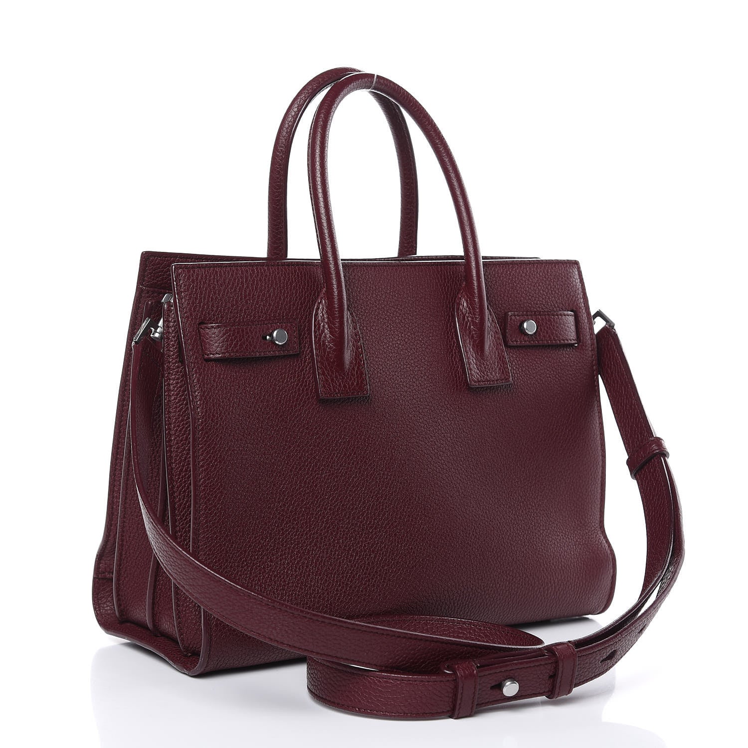 Saint Laurent Grained Calfskin Baby Sac De Jour Souple Rouge Legion 3 of 9