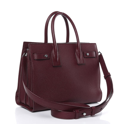 Saint Laurent Grained Calfskin Baby Sac De Jour Souple Rouge Legion 3 of 9