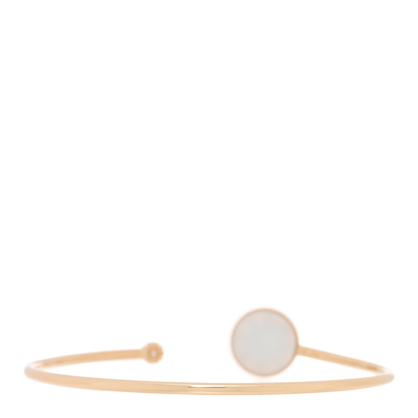 18K Yellow Gold Diamond Mother of Pearl Rose Des Vents Cuff Bracelet