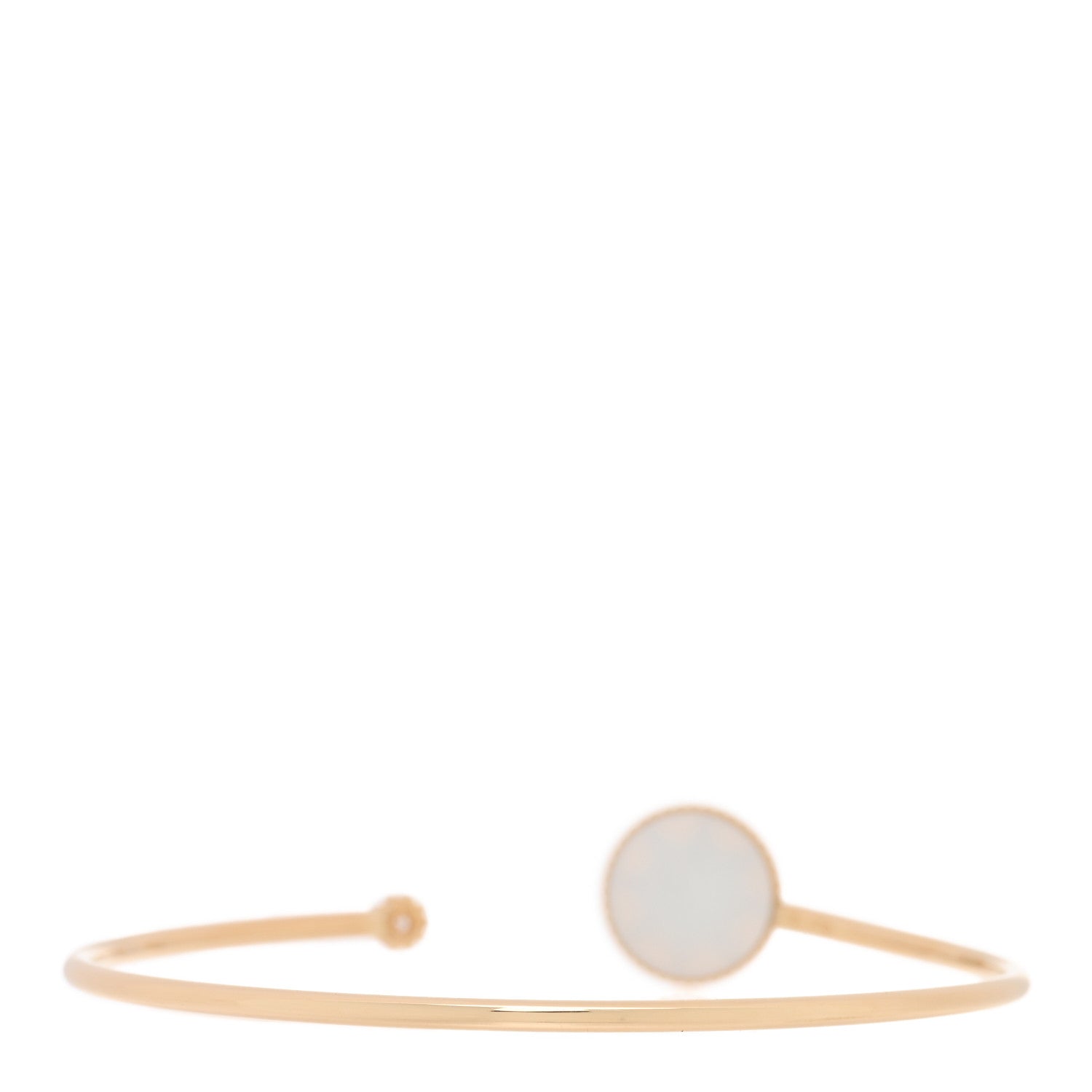 Christian Dior 18K Yellow Gold Diamond Mother of Pearl Rose Des Vents Cuff Bracelet 2 of 3