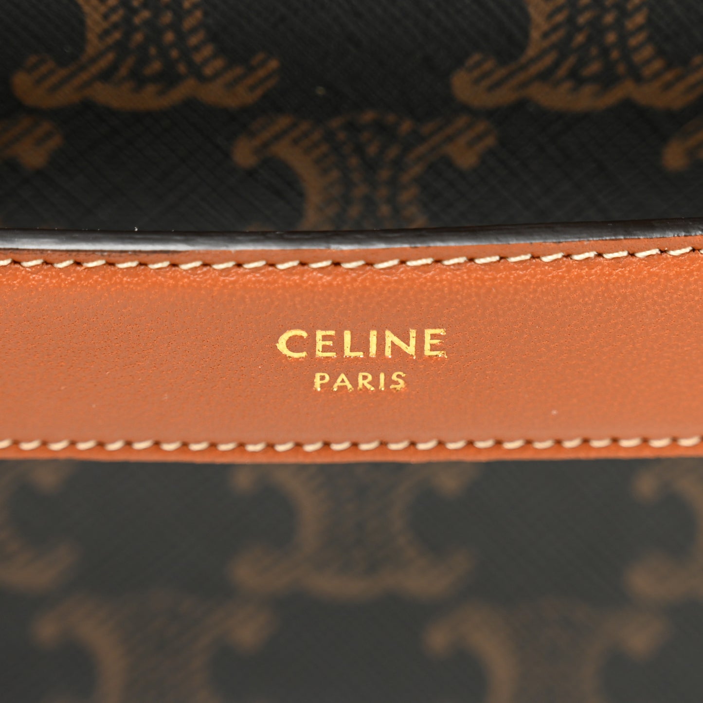 Triomphe Canvas Calfskin Flap Clutch