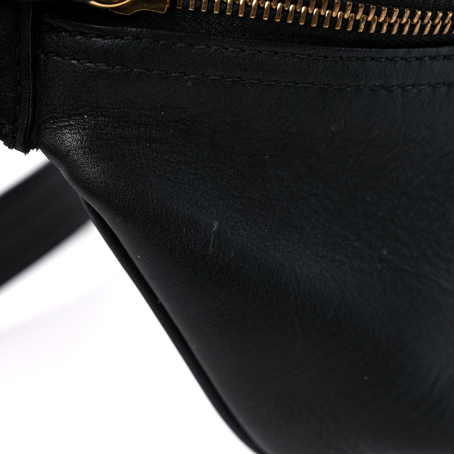 Calfskin Mini Whip Belt Bag Black