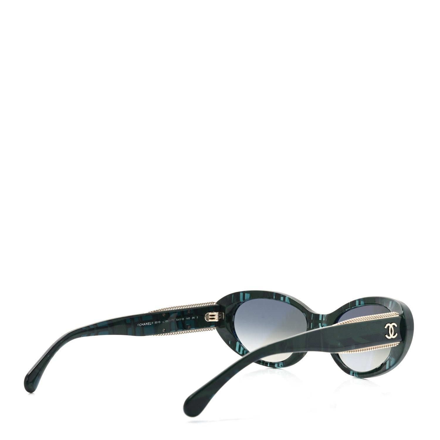 Chanel Acetate Oval Sunglasses 5515 Green 4 of 7