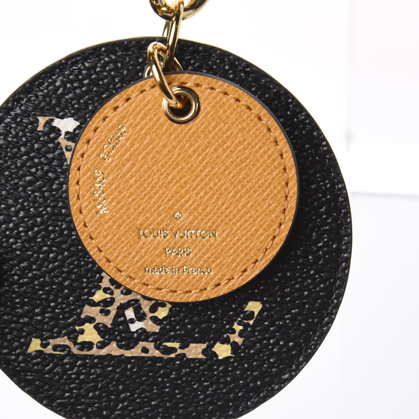 Monogram Giant Jungle Bag Charm Key Holder Black