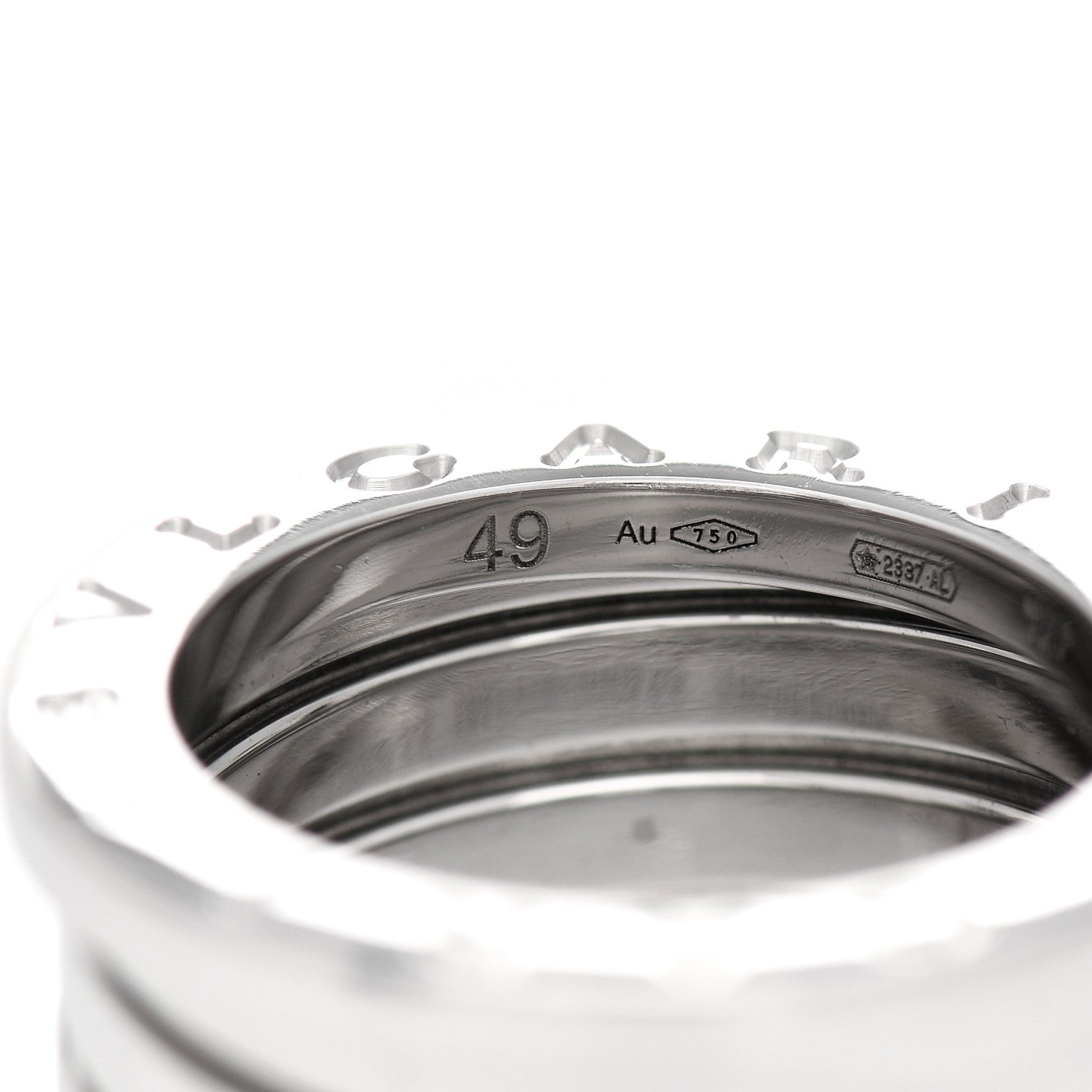 Bulgari 18K White Gold B.Zero1 Four-Band Ring 49 5 3 of 7