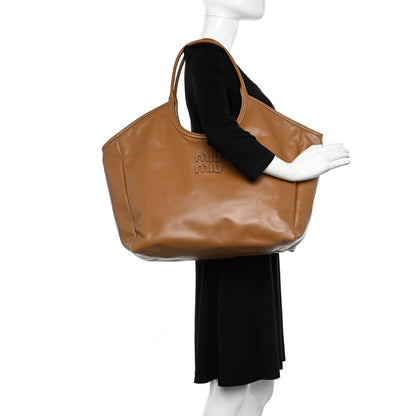 Miu Miu Nappa Large Ivy Tote Bag Caramel 2 of 11