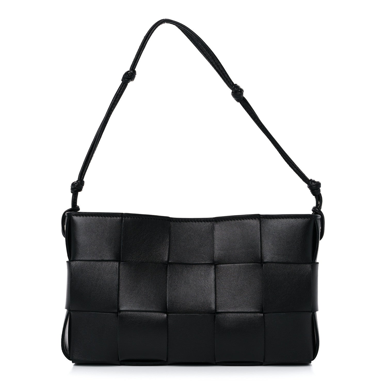 Bottega Veneta Calfskin Maxi Intrecciato Cassette Pouch On Strap Black 1 of 8