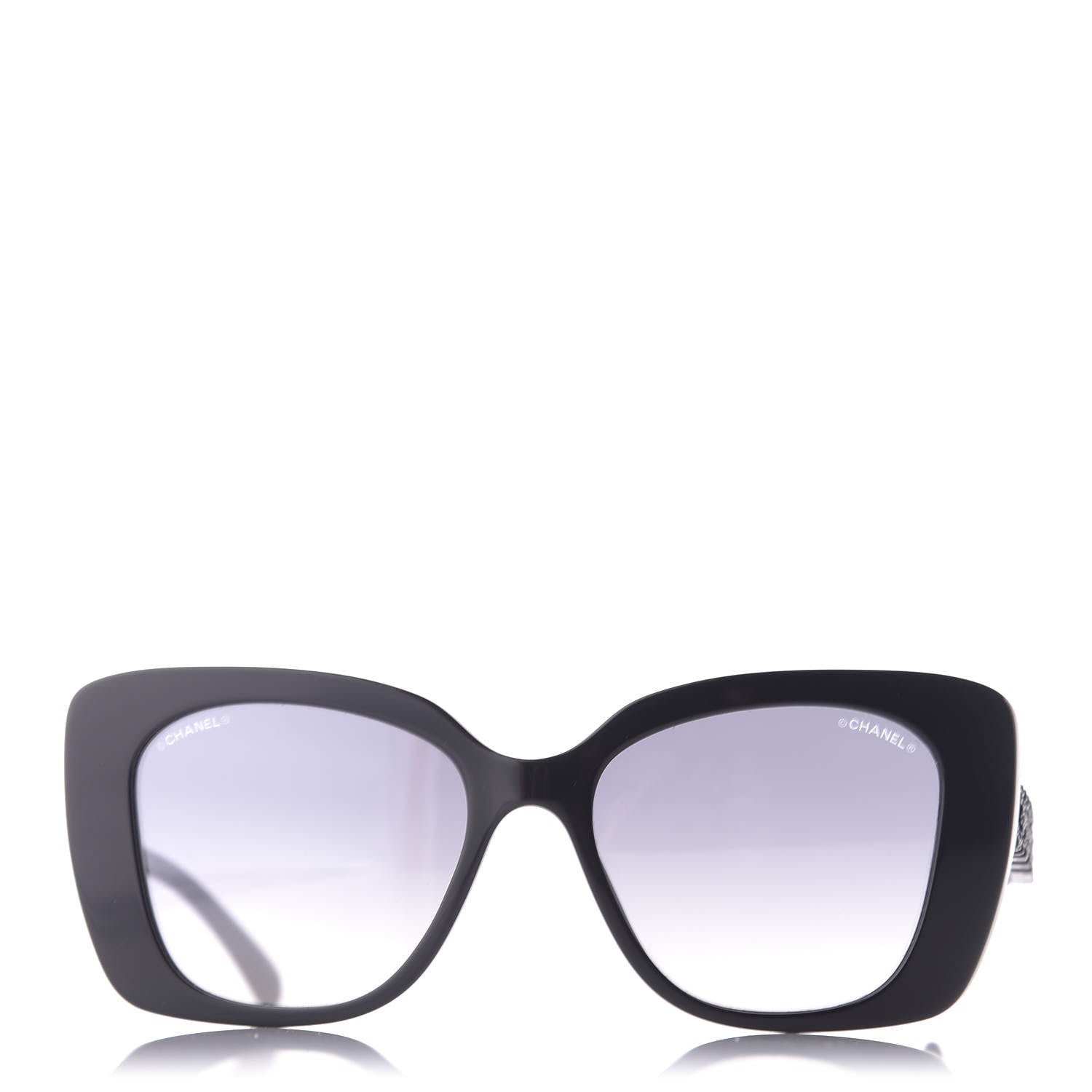 Chanel Acetate Strass Square Sunglasses 5422 Black 2 of 7