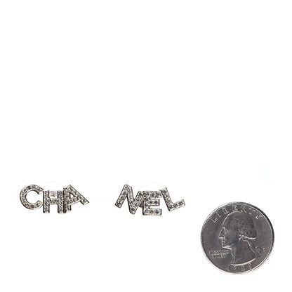 Chanel Crystal Pearl Signature Stud Earrings Gold 2 of 5