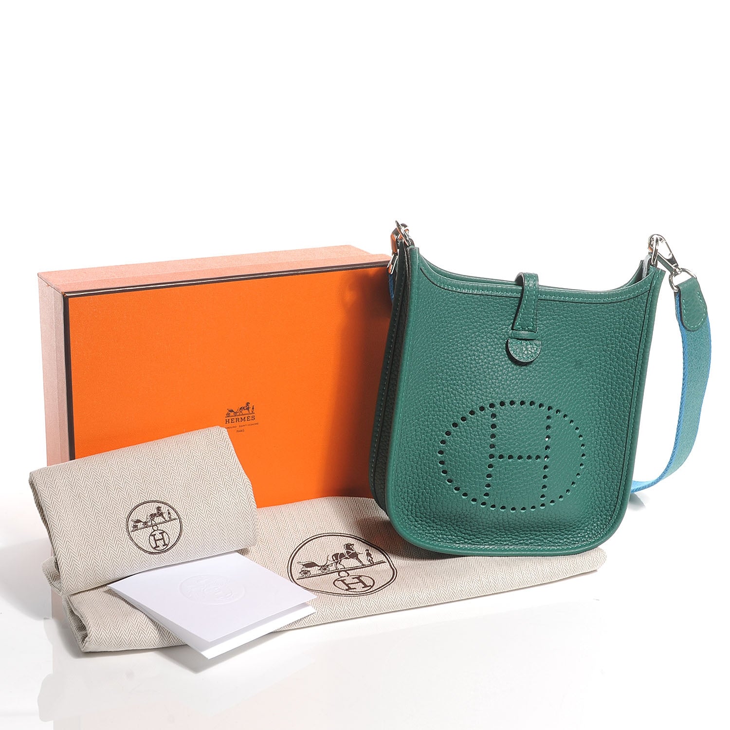 Hermes Taurillon Clemence Evelyne III TPM Malachite 5 of 9