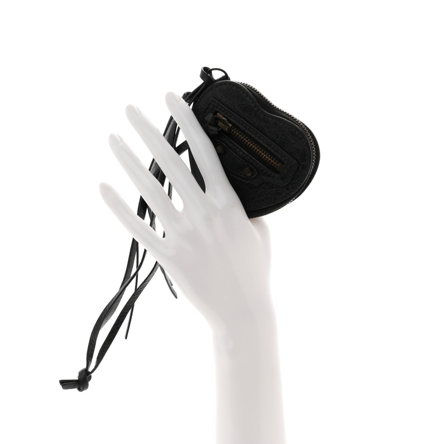 Arena Lambskin Classic Hardware Le City Heart Box Bag Charm Black